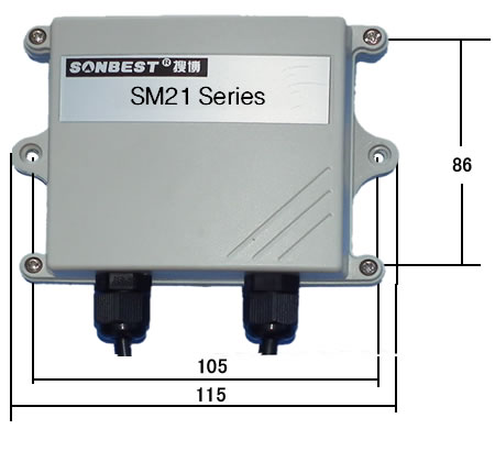 LM2103V PT1000温度变送器外形尺寸