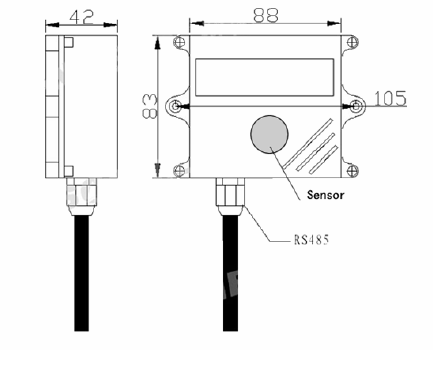 LM2190BնȡRS485MODBUS-RTUʪȡSHT10նȼ