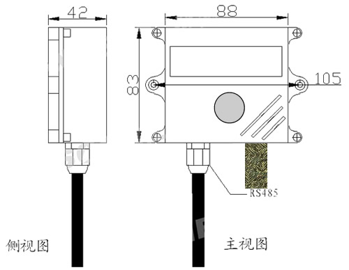 RS485նȼʪһʽʾ(LD2190BնȡRS485MODBUS-RTUʪȡSHT10նȼ|LD2190B)